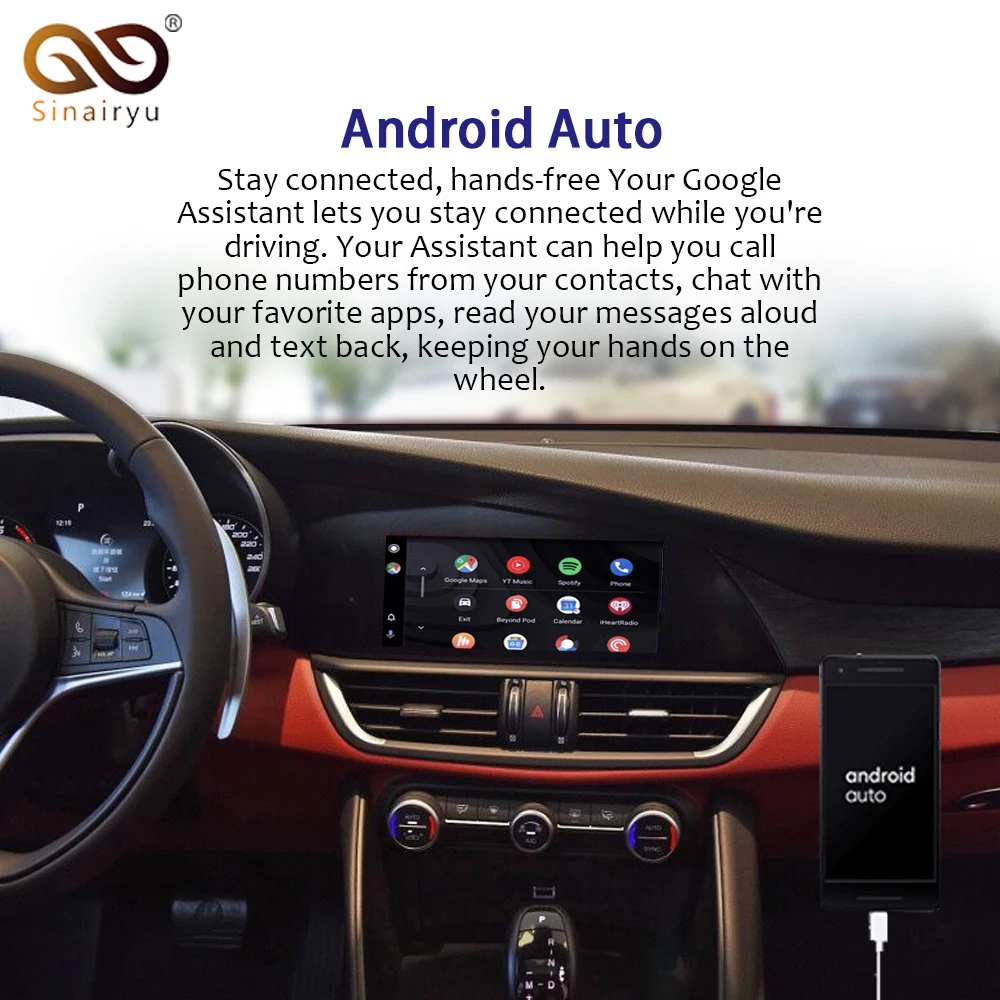 Brezžični CarPlay/AndroidAuto Smart Modul iSmart samodejno Brezžično CarPlay za Alfa Romeo Stelvio & Krajina 16-19 Modeli