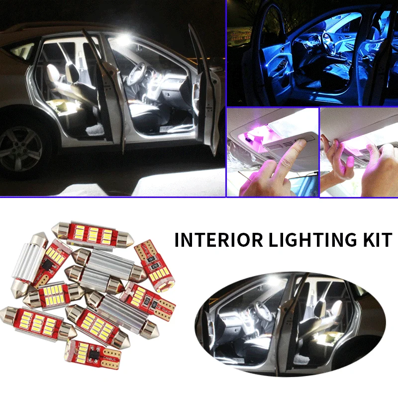 11x Canbus Napak Notranje Svetlobe Kit Paket za 2013-2019 Nissan Pathfinder Avto Dodatki Zemljevid Dome Trunk Licenco Svetlobe