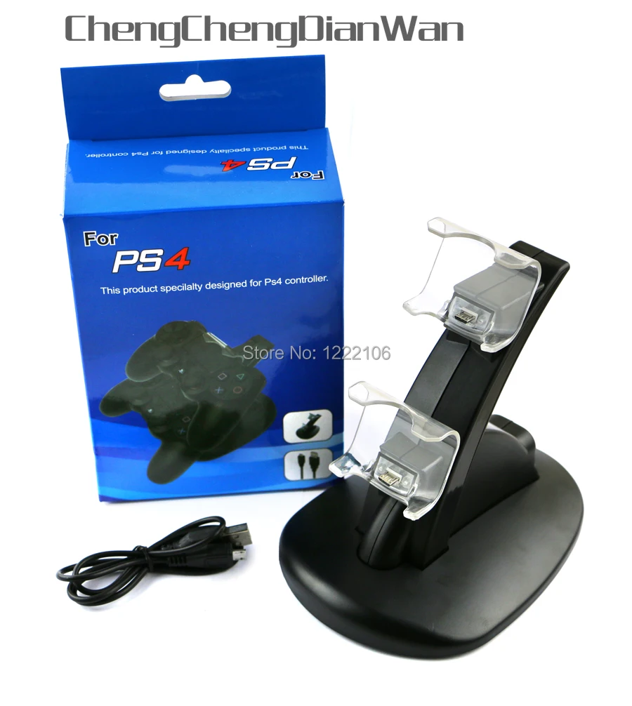 ChengChengDianWan Mikro Dual Controller Držalo, Polnilnik, 2 LED, Micro USB Ročaj Hitro Polnjenje Dock Stojalo za PS4 Krmilnik