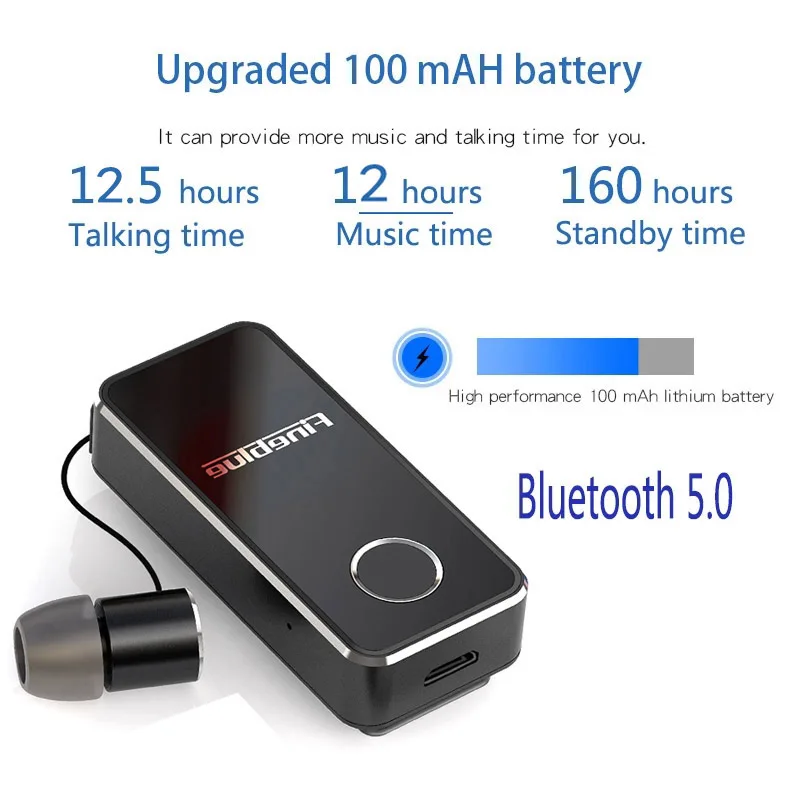 Fineblue F2 Pro bluetooth 5.0 aluminij zlitine zložljive klic vibracije Bluetooth slušalka 12 ur glasbe klic Bluetooth slušalke