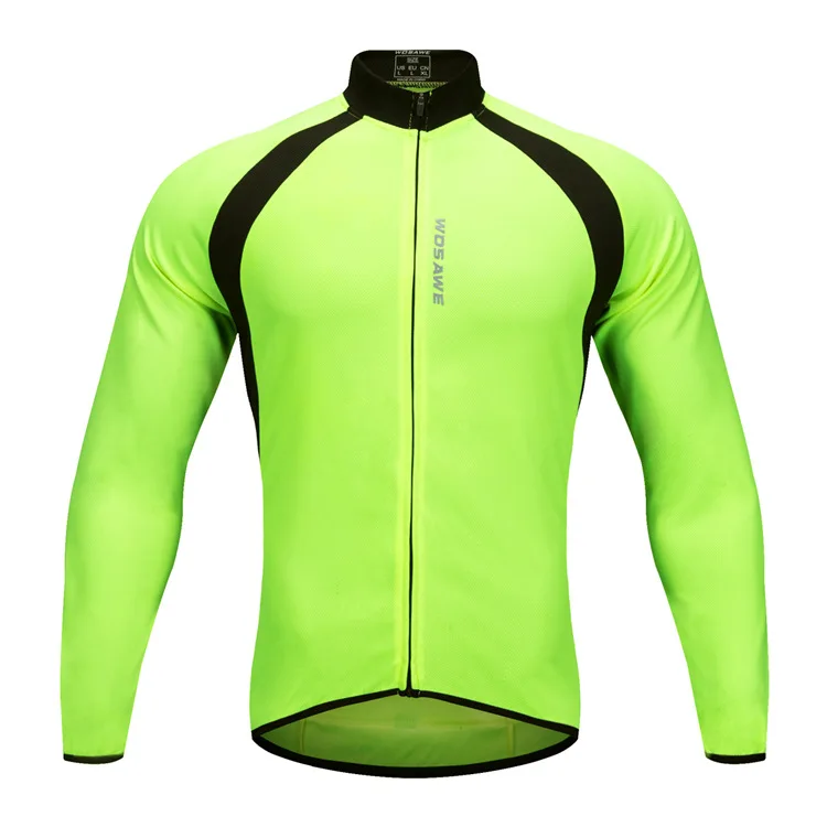 črna/fluorescentno zelena kolesarska jakna moški dolgo oblačila kolo chaqueta ciclismo cikel oblačila kolesarska vožnja odporen na veter. veter plašč