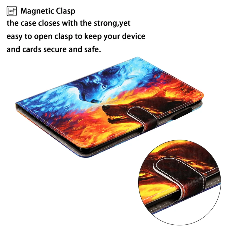 Za Samsung Tab A8 8 2019 Primeru SM-T290 Risanka Usnje Smart Cover Za Samsung Galaxy Tab A 8.0 T290 T295 T297 Kritje Primera Etui