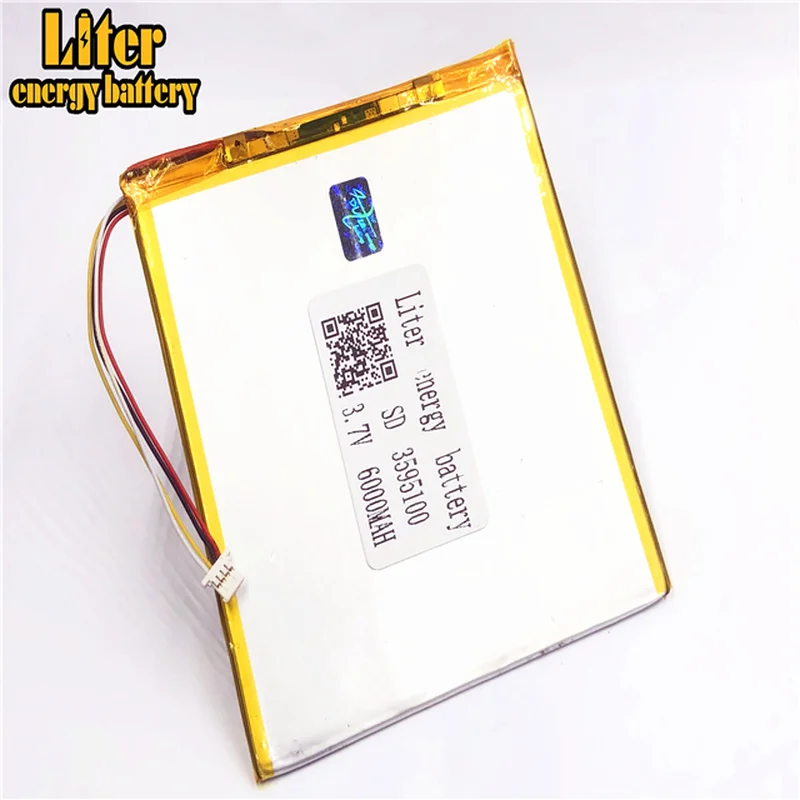 Plug 1.0-4P PC 3,7 V 3595100 6000mah za Polnjenje lipo baterije sončne li ion, litij-polimer baterija s PCM