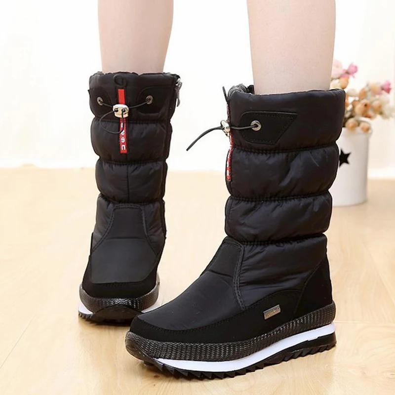 Ženske snow škornji platformo, zimski čevlji, debele plišastih nepremočljiva non-slip škornji ženske zimske čevlje botas mujer