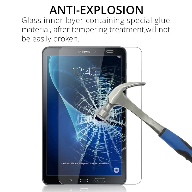 9H Kaljeno Steklo za Samsung Galaxy Tab A6 10.1 2016 T580 T585 10.1 palčni Tablični RAČUNALNIK Zbriši Zaslon Patron Zaščitno folijo