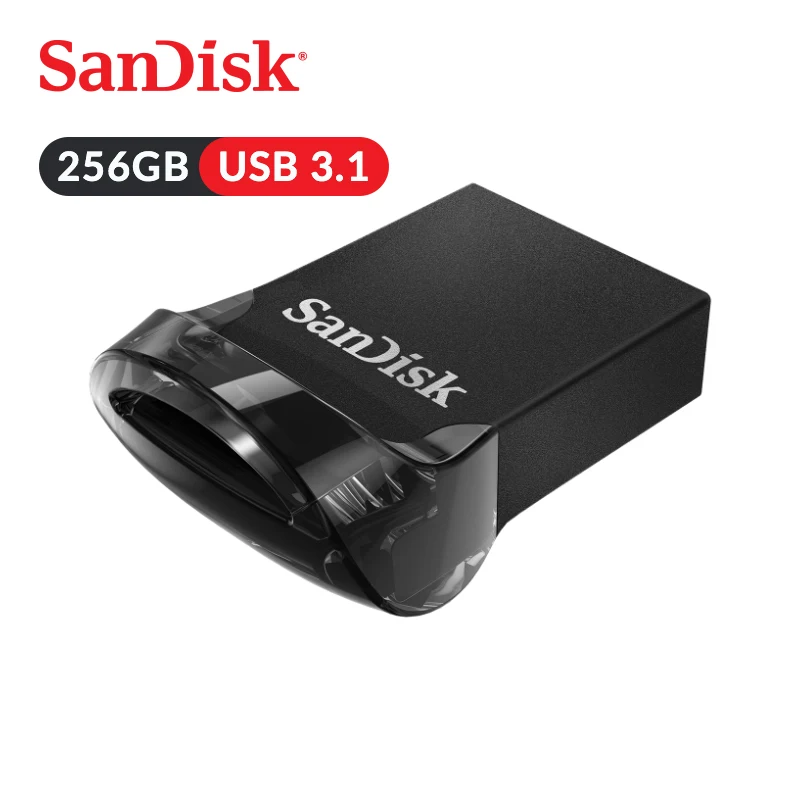 SanDisk USB Flash Disk Ultra Fit 256GB USB 3.1 Disk 130MB/s Branje Hitrost Pen Drive Palico z Paščka za PC