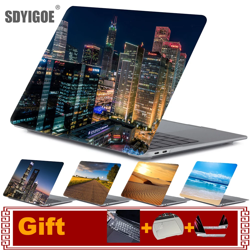 Laptop Primeru Za APPle MacBook Pro13 Air 13,3 11 12 13 15 kritje Za Mac Book primeru 15.4 16 Palčni na Dotik Bar Trdo Lupino Rokav 3D UV
