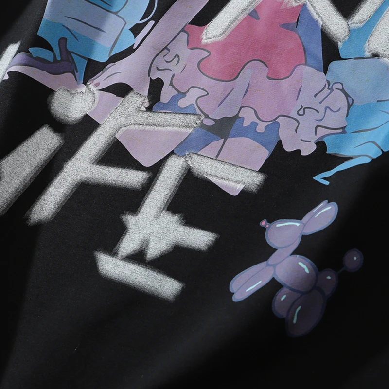 Aolamegs Long Sleeve Majica s kratkimi rokavi Moški Risank Anime Manga Moške majice O-Vratu Priložnostne Harajuku Kolegij Slog Tees Vrhovi Ulične