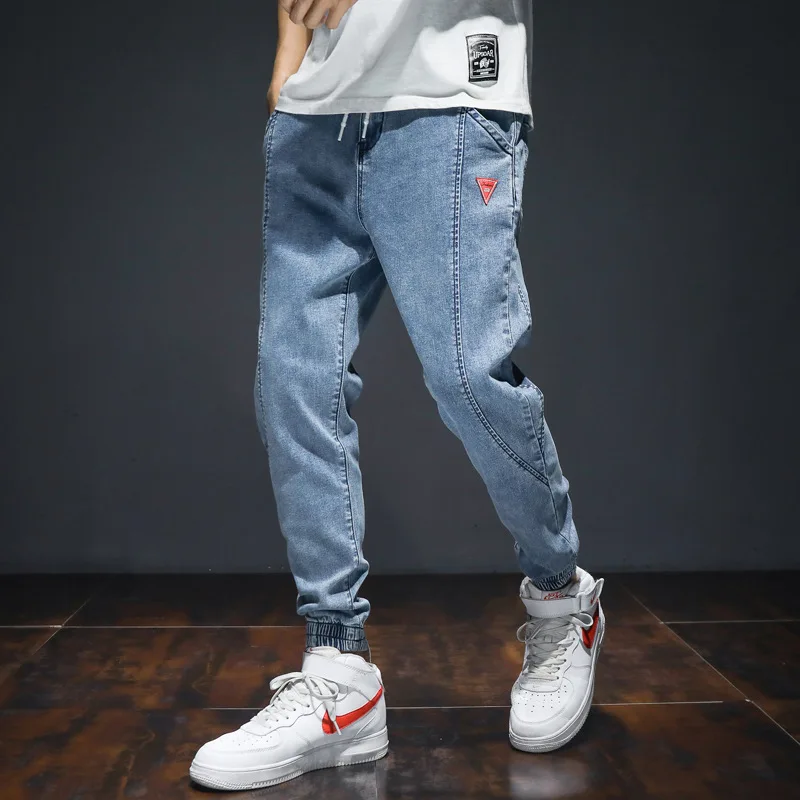 Japonski Vintage Moda Za Moške Jeans Plus Velikost Razrezana Oblikovalec Tovora Hlače Širok Noge Pozimi Žamet Tople Hlače Hip Hop Joggers