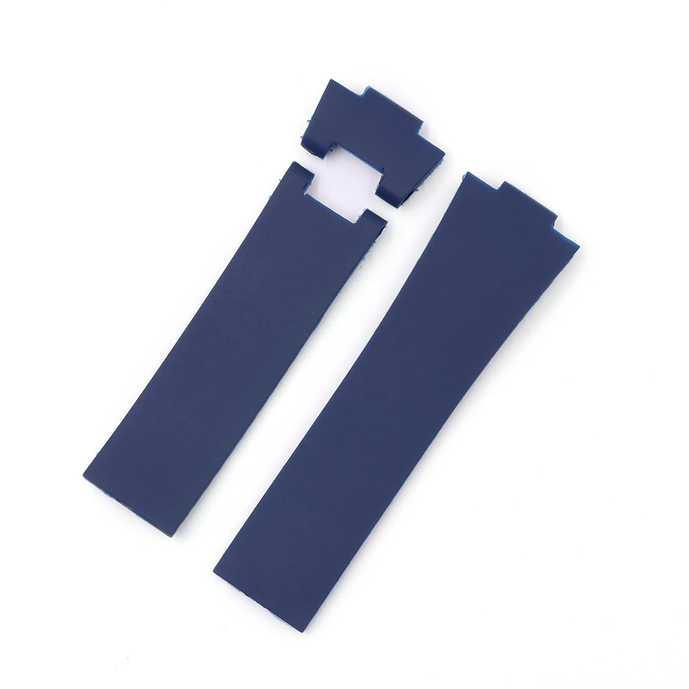 CARLYWET 22*10 mm / 25*12 mm vrhunska Modra Vodotesno Silikonsko Gumo Zamenjava Zapestje Gledati Pasu Trak Pasu Za Ulysse Nardin