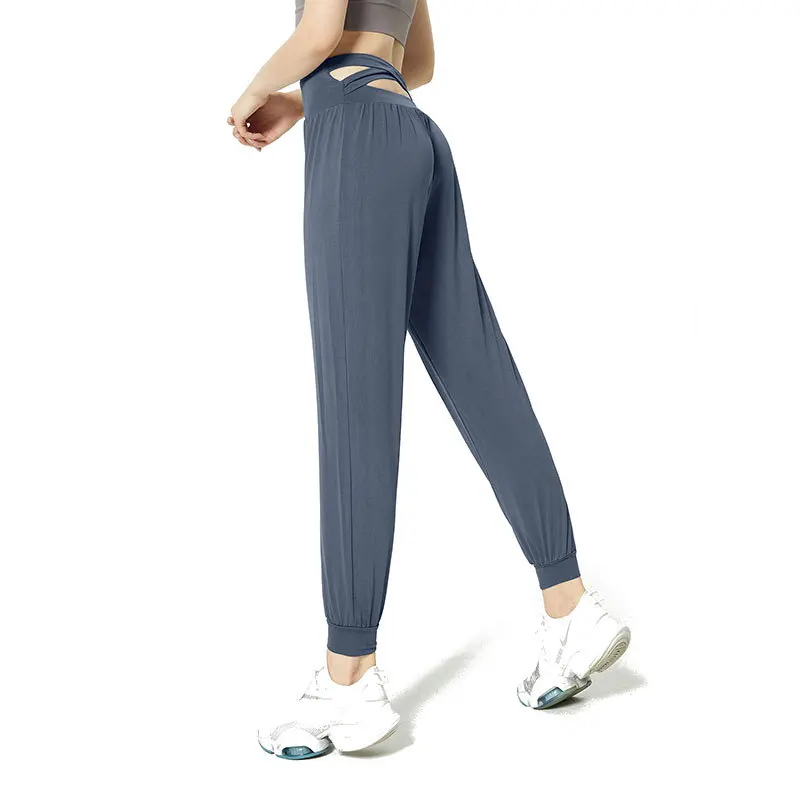 Nove športne barva ohlapne hlače Evropski in Ameriški prečni pas joga hlače teče fitnes priložnostne svoboden joggers mvsyo