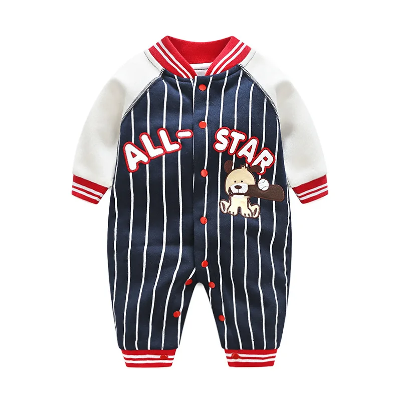 Baseball Očka Jumpsuit Telo Baby Boy Oblačila 1. rojstni dan Bodysuit Infantil Macacao Bebe Menino Bebek Giyim Oblačila za Malčke