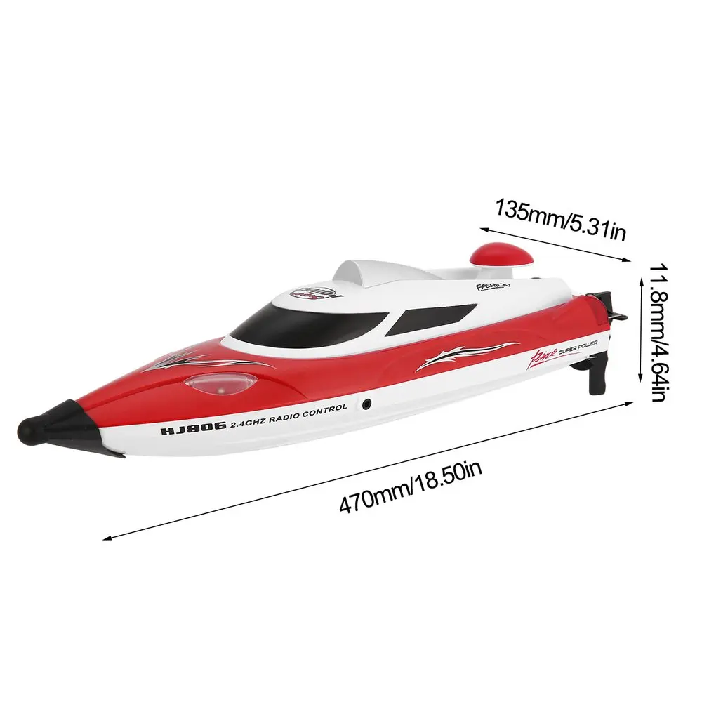 HONGXUNJIE RC čoln HJ806 47 cm 2.4 G RC 30km/h Visoka Hitrost Dirke Čoln Vodni Hladilni Sistem z metom Omni-directional Napetost Promp