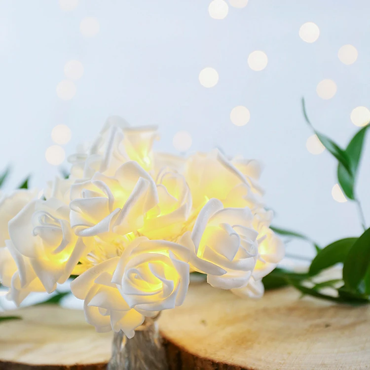 Rožnate Vrtnice, pastelnih Niz led Luči Pravljice Luči Baterija Upravlja Poroko Cvetlični za Doma Notranjo,Vrt,Dogodkov, Oseb Dekoracijo