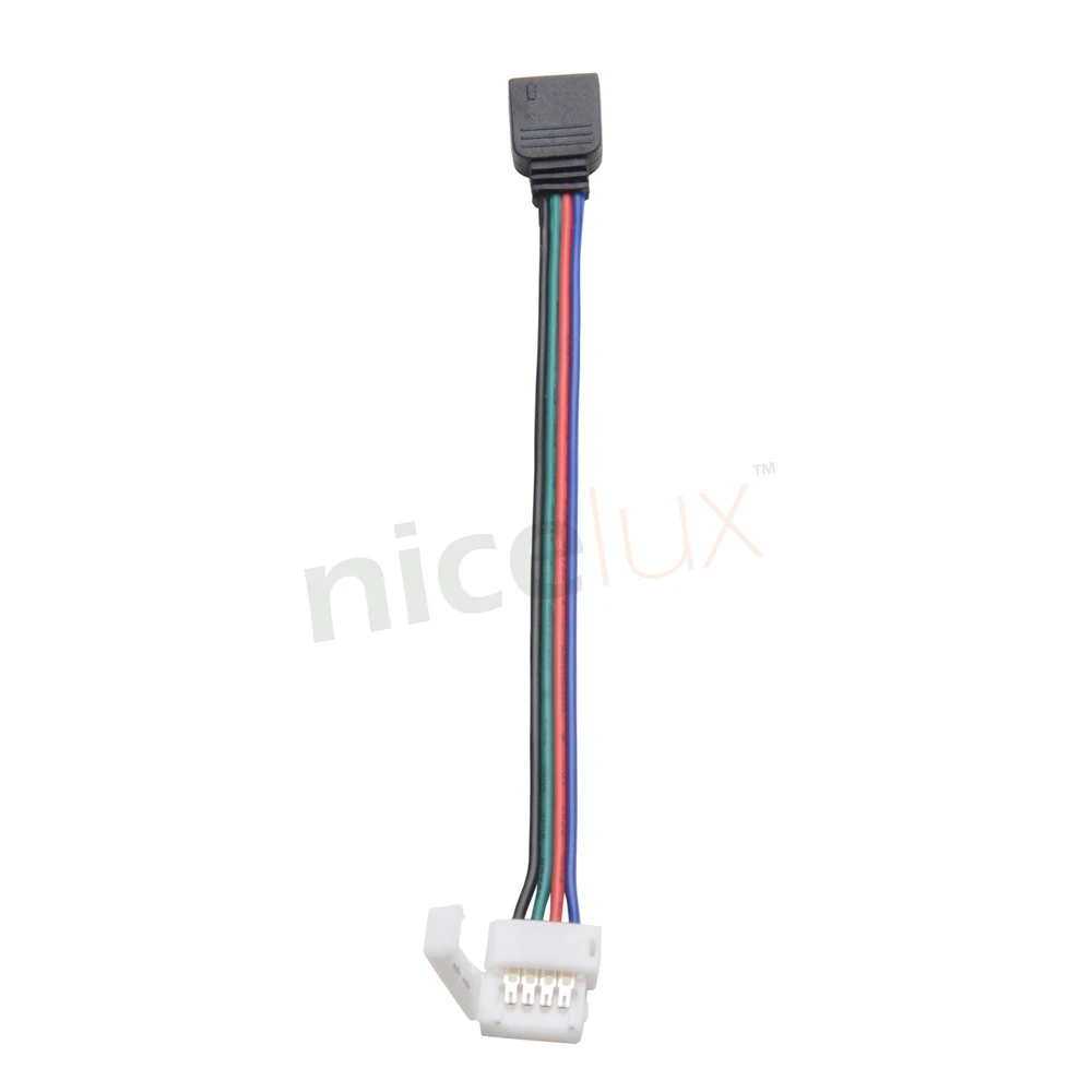 10pcs/lot 4 Pin RGB LED Trakovi Priključek Žice Ženski Konektor Kabel za 10 mm 3528 5050 SMD Non-Vodotesen RGB LED Trak Svetlobe