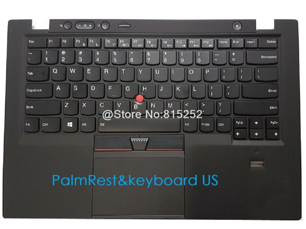Laptop podpori za dlani&tipkovnica Lenovo Thinkpad X1 Carbon 1. Gen (Tip 34xx) angleški NAS 00HT000 00HT038 Osvetljen Touchpad