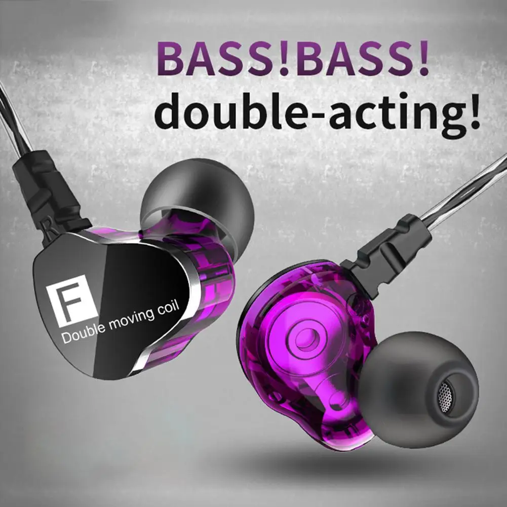 QKZ CK9 Dvojno Moving Coil Heavy Bass HiFi Mikrofon V uho Športi, Hi-fi Slušalke klic slušalke športne slušalke za ios Android