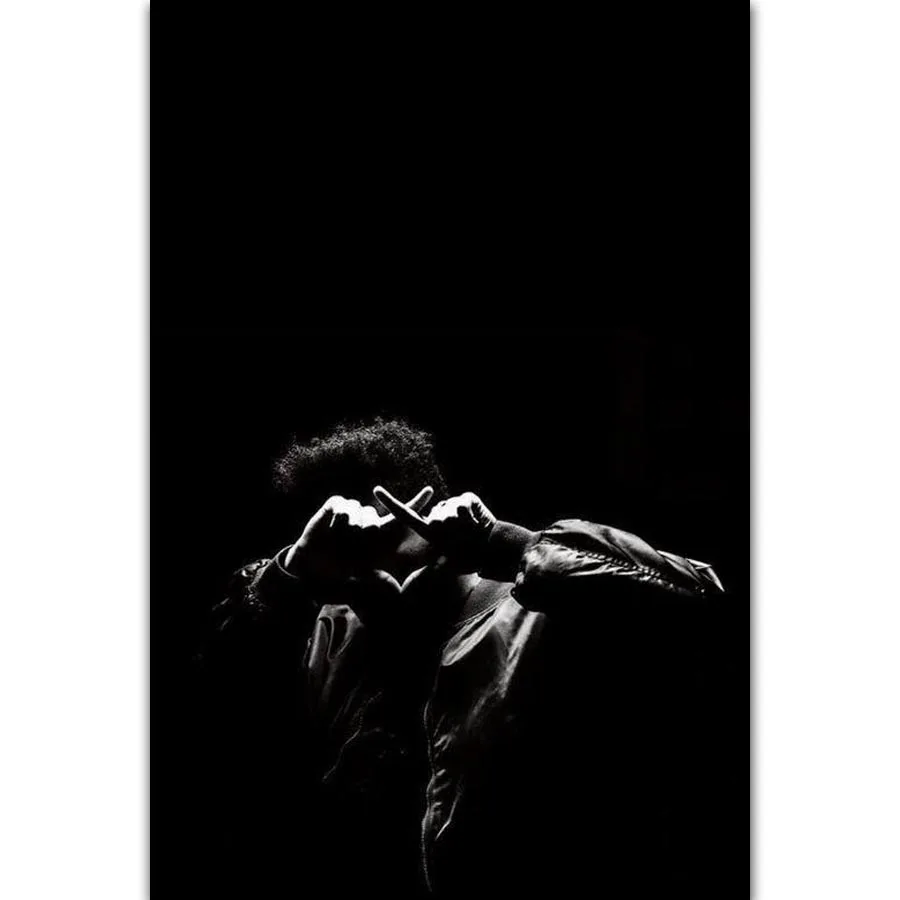 FX662 The Weeknd Abel Makkonen Tesfaye Rapper Hip Hop Pevec Glasbene Zvezde po Meri Plakat Umetnosti Svile Platno Sobi Doma Steno Tiskanja Dekor