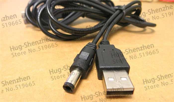 10pcs/veliko Visoko Kakovostnih USB 2.0 moški Napajalni Kabel za Polnjenje DC 5.5x2.5mm moški Vtič Priključek Kabel