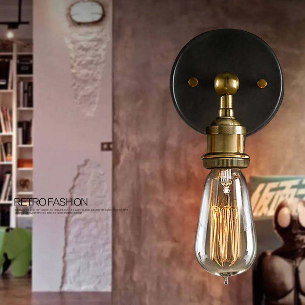 Ameriški mansarda industrijske retro ustvarjalne stenske luči hodnik, cafe bar osebnost steno rov E27 žarnica dom dekoracija razsvetljava