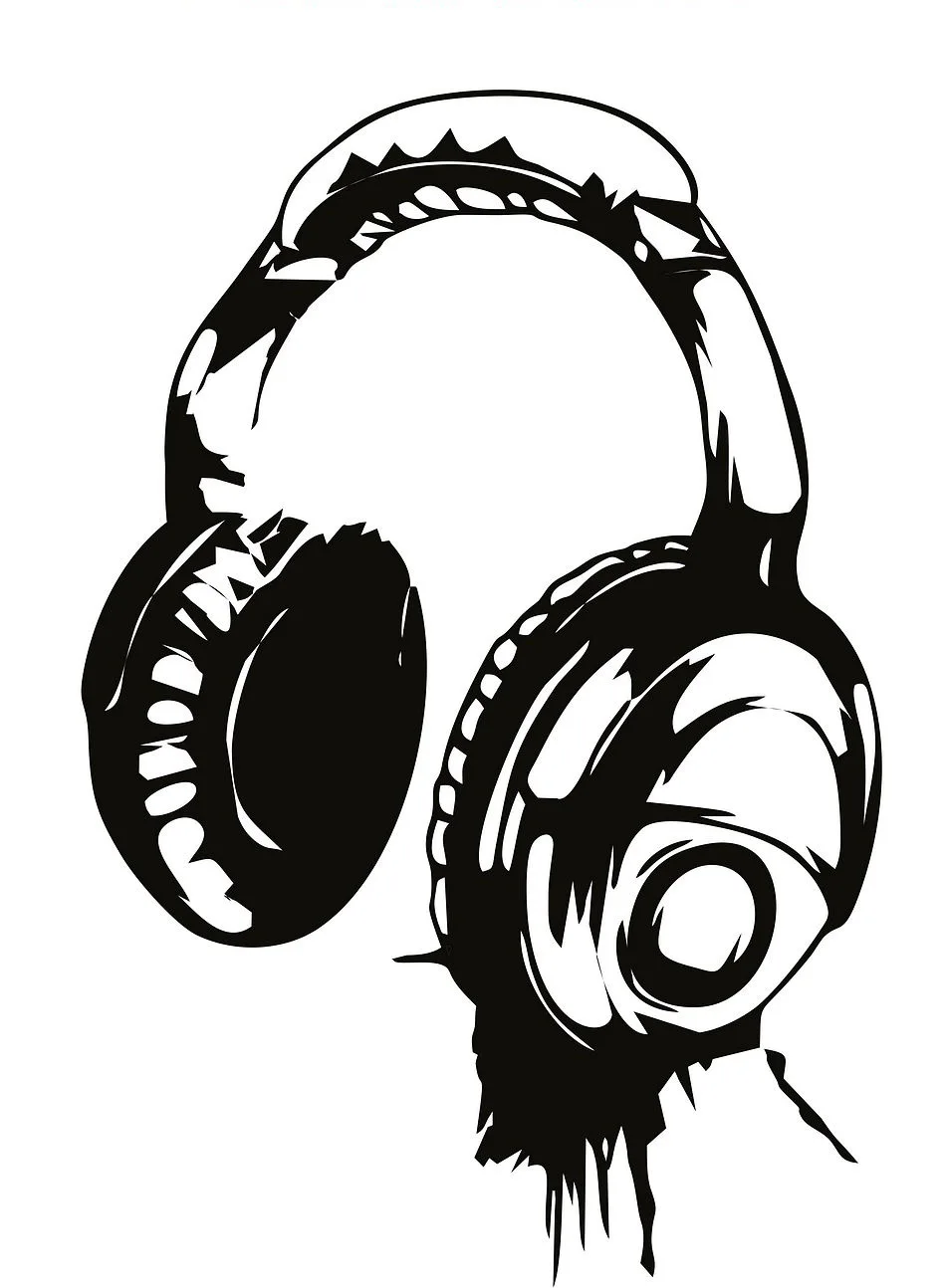 Slušalke za Glasbo DJ Stenske Nalepke Art Design vinilna Fantje Ozadje Dekor Otroci Spalnica Zidana Igre Soba Dekoracijo Doma D075