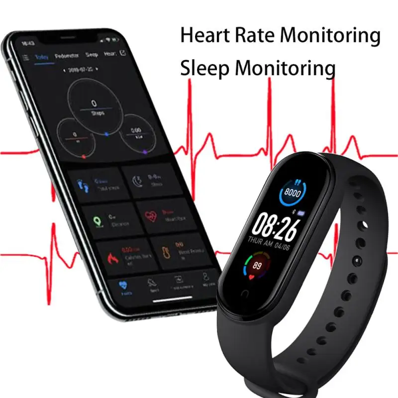 M5 Pametna Zapestnica Smart Šport Band Fitnes Tracker Pedometer Krvnega Tlaka, Srčnega Utripa Bluetooth Hodi Korak Števec