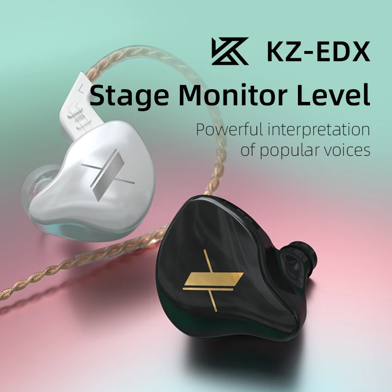 KZ EDX 1DD Dinamične Slušalke HIFI Bas Čepkov V Uho Zaslon Slušalke Šport šumov Kristalno Slušalke KZ ZST X ED9 ED12