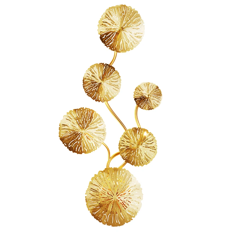 Artpad Baker Lustre Zlato Lotus Listov Stenske Svetilke Vintage Retro Postelji Dnevna Soba Art Dekor Domačo Razsvetljavo Steno Sconces G4 Žarnica