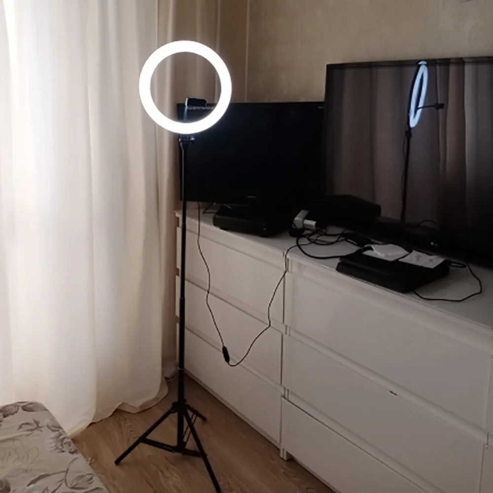 13-palčni 33 CM Video LED Luči Zatemniti LED Selfie Obroč Svetlobe USB Obroč lučka Fotografija Svetlobe z Nastavek za stojalo za Ličila Youtube
