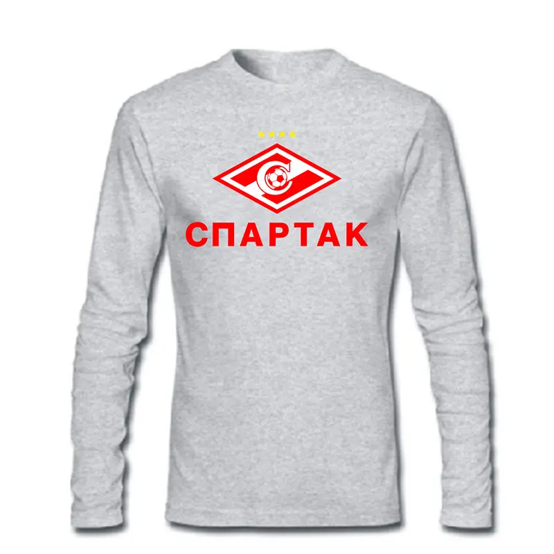 Moški Ženske Tee 2021 Majica ruski Premier League FC Klub Spartak Moskva T-Majice O-Vratu bombaž, Dolg Rokav Modni T-shirt