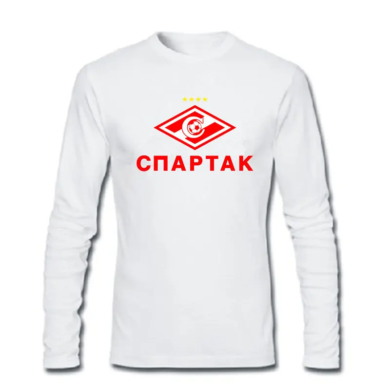 Moški Ženske Tee 2021 Majica ruski Premier League FC Klub Spartak Moskva T-Majice O-Vratu bombaž, Dolg Rokav Modni T-shirt