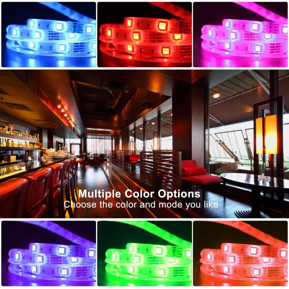 5050 RGB LED Luči Trakovi Rgb Trak LED Trak 12v Neon Trak LED Trak z Daljinskim upravljalnikom Noč Svetlobe LED Lučka za Domačo Razsvetljavo