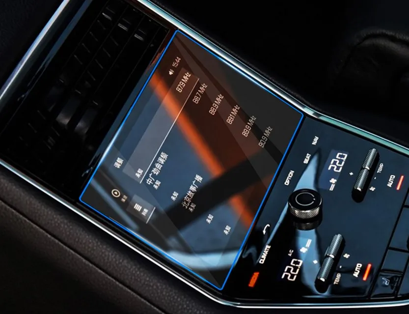 Avto Kaljenega Stekla, Radio, DVD GPS LCD Gurad Zaslon Film Zaščitna Nalepka Za Porsche 911 Cayenne Macan Panamera