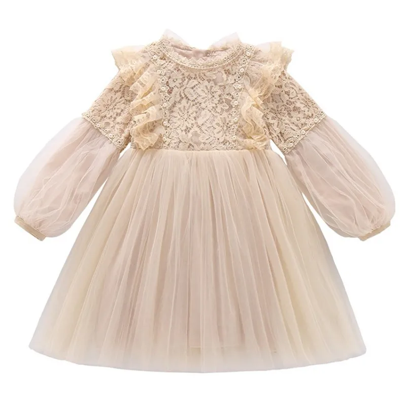 2021New Cvetje Vezenje Dekleta Oblačenja za Dekleta, obleka Elegantna Princesa Stranka Pageant Formalno Otroci Obleko 4-9 Let