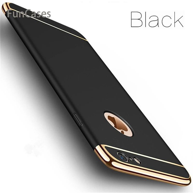 Luksuzni Zlato Hard Case za iPhone 7 6 6s 5s 5 MP X Hrbtni Pokrovček Xs Max XR Odstranljiva 3 v 1 Fundas Primeru za iPhone 8 7 6 6s Plus Vrečko