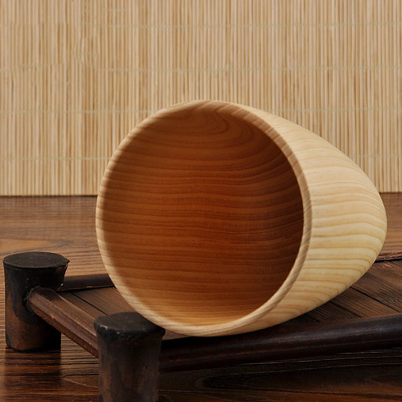 250 ml Japonski Slog Leseni Vrč Kave Ročno Naravnega Smrekovega Lesa Pokal Okolju prijazno Kava Čaj Skodelice