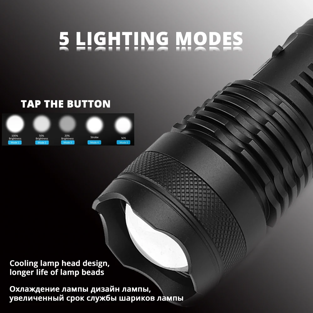 XHP50 LED Kolo Svetlobe Super Svetla kolo Taktično Svetilko 5 Načinu USB za Polnjenje Povečavo Uporabo 18650, ali 26650 za Outdoor, jahanje