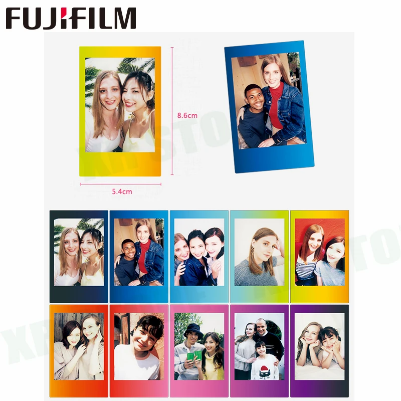 10 listov Fuji Fujifilm instax mini 11 9 8 beli Rob filmov Barva Fims za instax fotoaparat črno-bele Mavrice Macaron risanka
