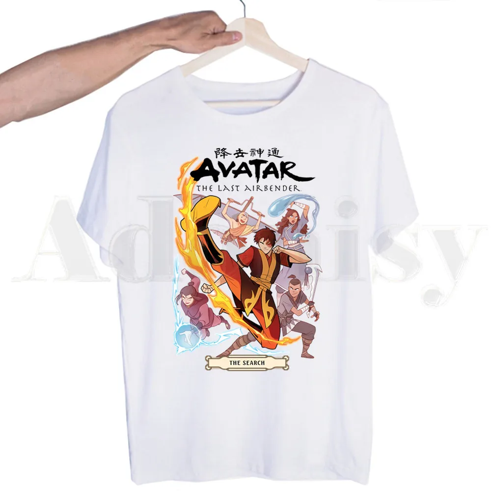 Aang In Appa Badass Avatar The Last Airbender Tshirts Moški Modni Poletne majice Tshirt Vrh Tees Ulične Harajuku Smešno