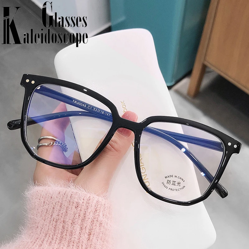 Retro Prevelik Kvadratnih Očala Ženske Anti Modra Svetloba Blokiranje Očala Okvirji Optični Kratkovidnost Okvir TR90