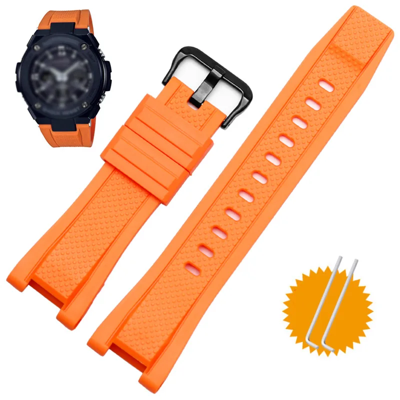 Silikonske gume zapestnica za GST-W110S130B100S100G watch trak visoke kakovosti watchband moški šport wristwatchesband