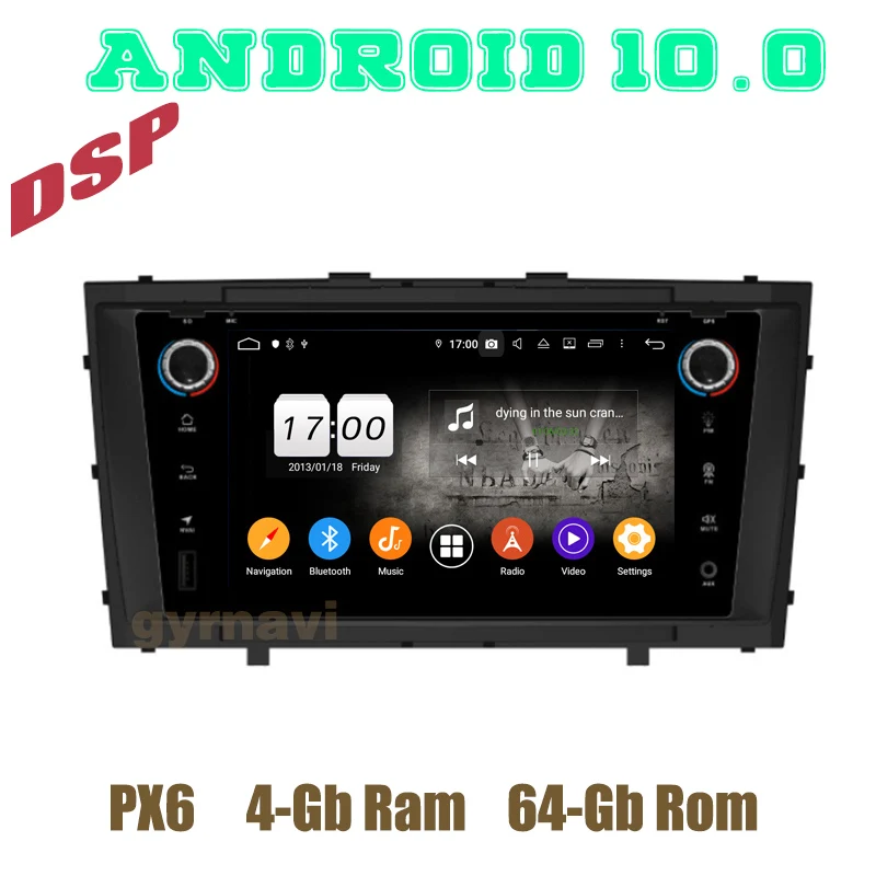 PX6 Android 10.0 Avto GPS radio Predvajalnik za toyota Avensis T27 2009 2010 2011 2012 2013 z wifi usb 4+64GB