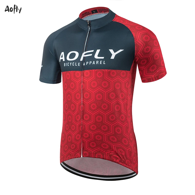 Aofly Mtb Jersey 2020 Kolesarjenje Majice Moške Dihanje Kratek Rokav Vrh Maillot Ciclismo Kolesarske majice Linijo Spusta Bike Oblačila