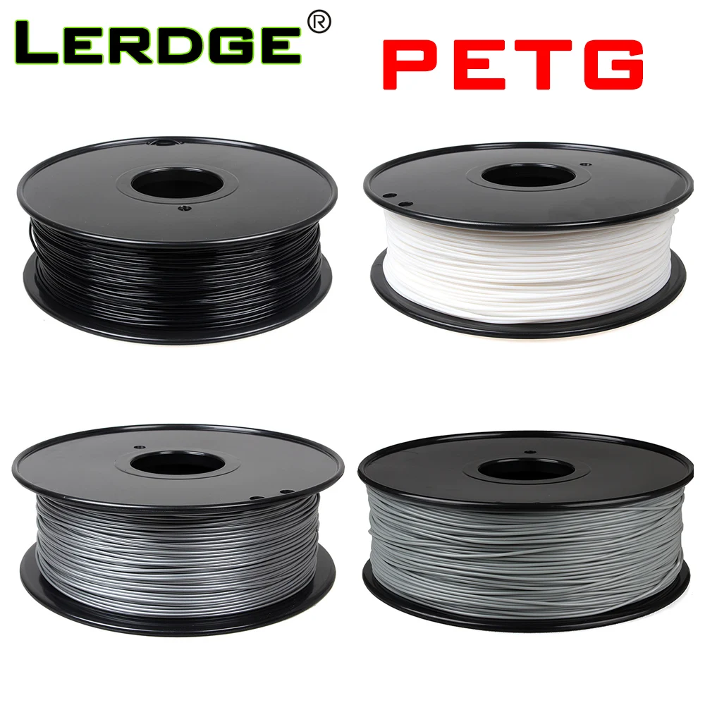 LERDGE 3D Tiskalnik PETG Žarilno 1.75 mm 1 kg Ogljikovih vlaken Pregleden barva Naravnih 110℃ PETG Plastičnih mas Deli