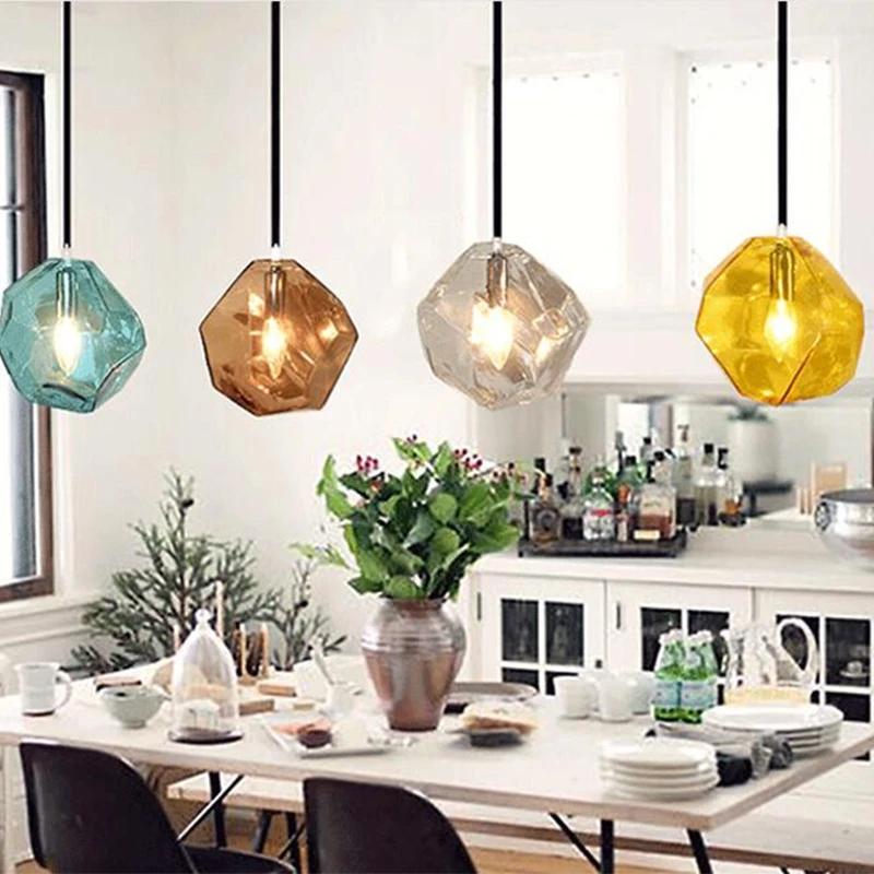 Sodobna Obesek Svetlobe G9 LED Sijoči Eno Glavo barvnega Stekla, ki Visi Svetilka za Kuhinjo, Dnevna Soba, Spalnica, Kopalnica, Restavracija
