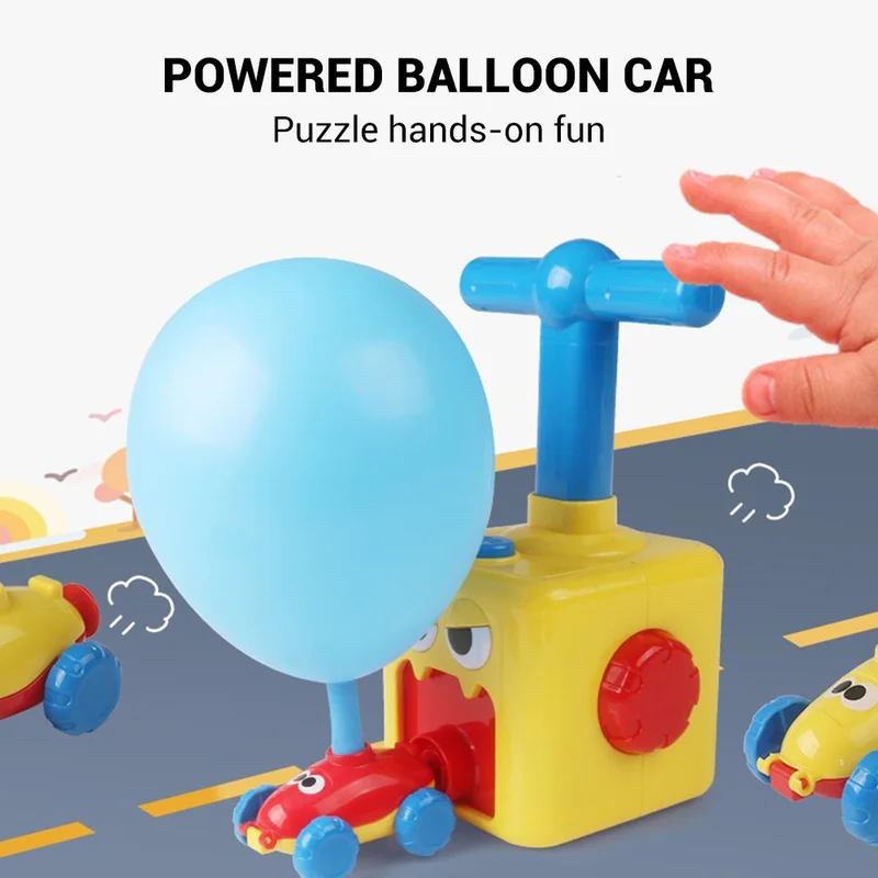 NOV Balon Pogon Avtomobilov Balon Tekmovalce Aerodinamične Avtomobilov Steblo Igrače Stranka Potrebščine za Predšolske Izobraževalne Igrače za Otroke