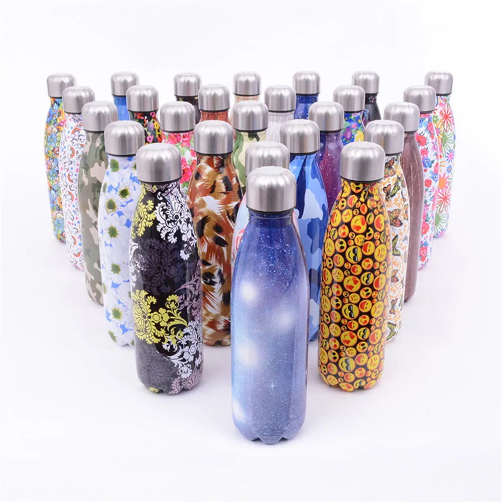 Po meri 22color Cvetlični Steklenico Vode 500 ml Termovko Zvezdnato Nebo Prikrivanje Vakuumsko Izolacijo Izposoja Skodelico iz Nerjavečega Jekla Pijačo Steklenico
