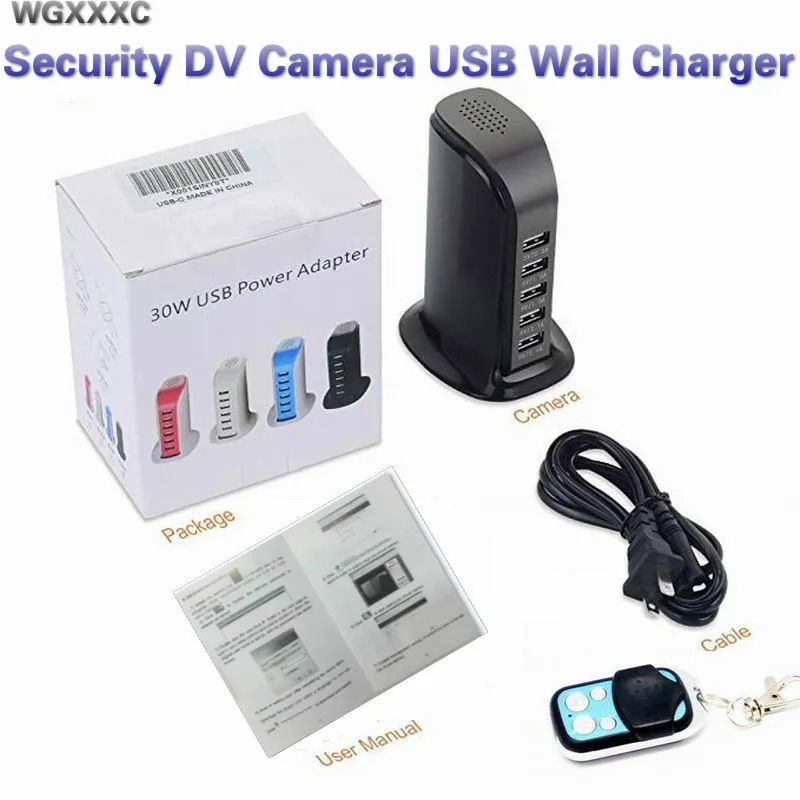 Polnjenje prek kabla USB Postaja Fotoaparat 1080P 5-USB priključek za Polnilnik Daljinski upravljalnik Video Kamera Omrežje Domače secrety DV Kamere, Baby Monitor