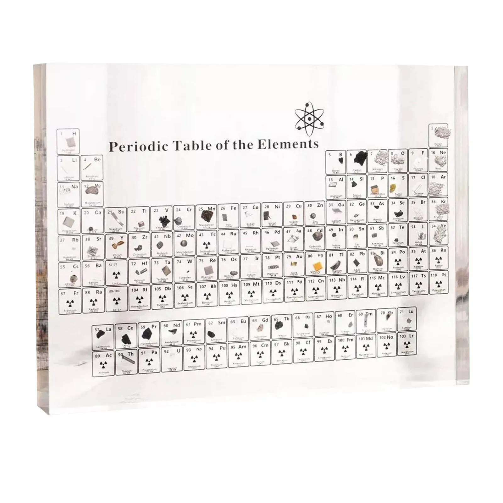 Periodnega sistema Elementov Akril Periodnega Zaslon z Elementi Imena za Učitelja Študentov, Darila, Obrti Dekor