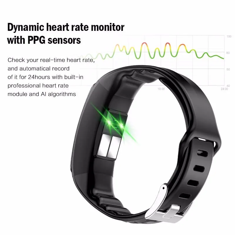 IP67 Nepremočljiva Zapestnica Kardio Plus Smart Fitnes Zapestnice Športne Aktivnosti Tonometer Ura Pas za Merjenje Krvnega Tlaka Watch